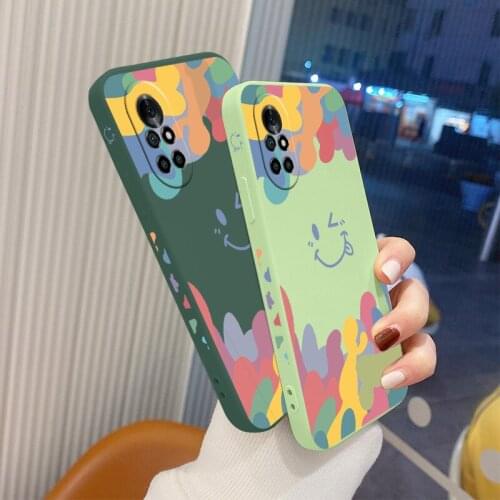 Watercolor Simple Smiley Face Soft Case For Huawei Nova 8 7 Pro SE 6 SE 5 Pro 5Z 5I 5Ipro 5T 4 4E Liquid Silicone Phone Cover