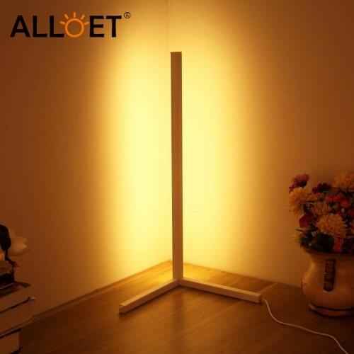 Nordic LED Floor Lamp Modern Simple Warm White Corner Rod Floor Light for Living Room Bedroom Interior Atmosphere Standing