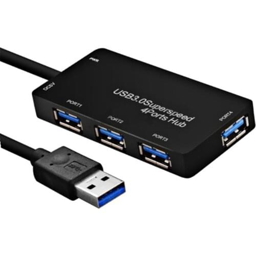 New 4 Port USB 3.0 Hub Power Adapter Cable for PC Laptop