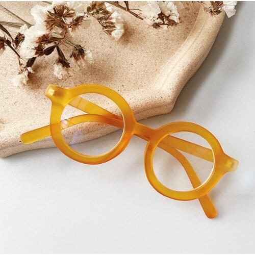 Retro Orange Kids Glasses Frame Girls Boys Blue Light Blocking Glasses Computer Game Eyeglasses Baby Round Glasses Protect Eyes