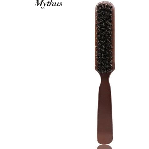 Long Wood Handle Hairdressing Teasing Brush Hairdresser Men Shaving Brushes Facial Cleaning Comb For Mustache Slim Hair Comb