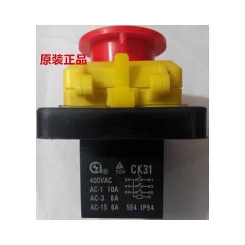 Cutting machine switch CK31 400VAC 3 phase magnetic self-locking switch, 3 phase start button