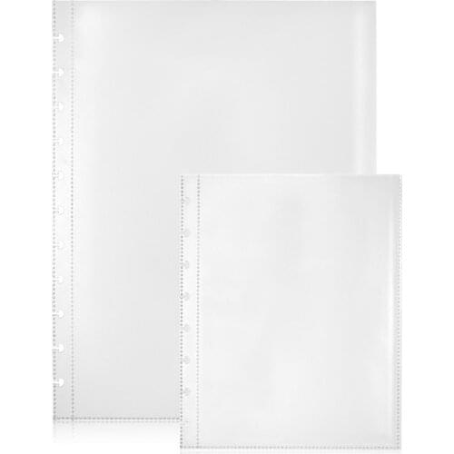 Transparent File Holder Notebook Mushroom Hole Loose Leaf Pouch DIY Document Bag Binder Rings Storage Binding Folder