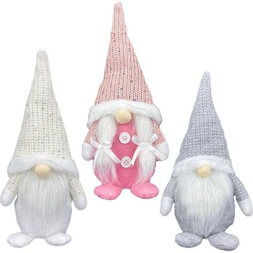 Christmas Faceless Doll Old Man Doll, Christmas Ornament Fur Old Man Pendant, Knitted Material Christmas Tree Hanging Decoration