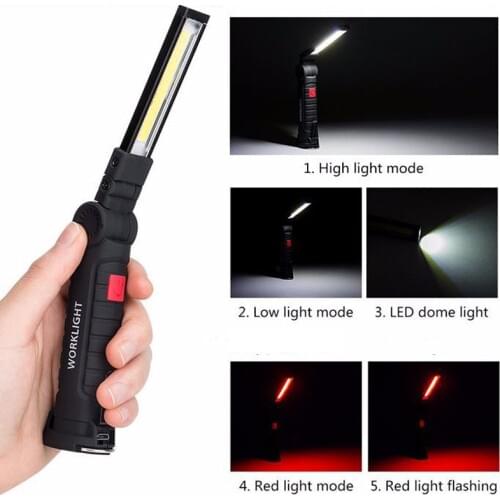 LED Work Light Portable Lantern Rechargeable Flashlight with Magnetic 5 Mode Ultra Bright Work Lamp Car Repair Home Emergency