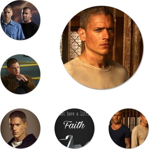 Michael Scofield Prison Icons Pins Badge Decoration Brooches Metal Badges For Clothes Backpack Decoration 58mm