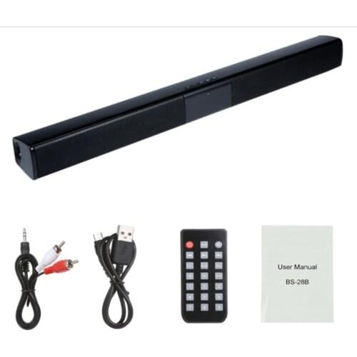 Sound Bar Speaker Wireless Music Speaker Home Theater Audio With Aux TF Card Microphone Stereo Speaker