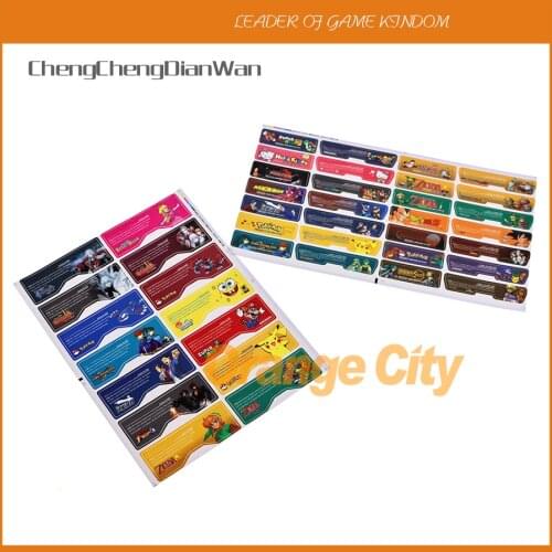 28pcs=1set/lot Game Theme Sticker Lables Set Game Shell Seals Label Stick for Gameboy Advance GBA Console