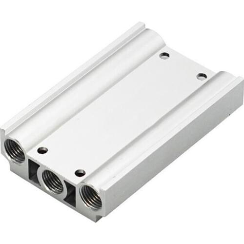 1 PC 4V210-08 200M 8/9/10/11/12/13/14/15/16/17/18/19/20 bit Silver aluminum 2 row assembly Pneumatic solenoid valve base