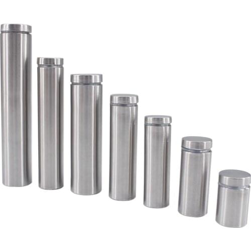 10PCS Dia.12mm 16mm 19mm 25mm Glass Fasteners Stainless Steel Acrylic Advertisement Standoffs Pin Nails Billboard Fixing Screws