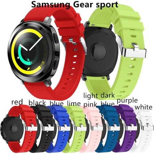 100pcs 20mm watch band 2018 Sport Soft Silicone watch strap Replacement Wristband Wrist Strap For Samsung Gear Sport watch band