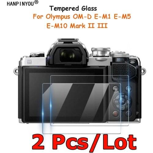 2 Pcs/Lot For Olympus OM-D E-M1 E-M5 E-M10 Mark II III Tempered Glass Camera Screen Protector Protective Film Guard