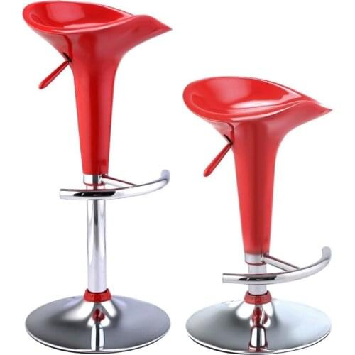 2pcs ABS Plastic Bar Up and Down Bean Sprout Bar Stools with First Grade Gas Pole Red