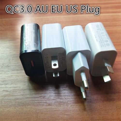 4pcs 3.0 Quick charge 5V 3A Australia New Zealand Russia, USA AU EU US Plug USB Wall Travel Charger Power 220v for iPhone