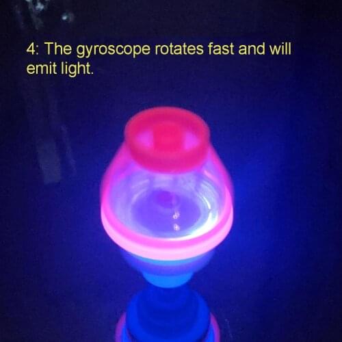 4Pcs Kids Gyroscope Toy LED Flashing Light Peg Top Music Gyroscope Kids Toy Rapid Rotation For Party Supplies