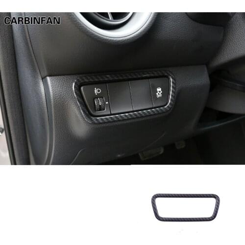 ABS Carbon Fiber Headlight Adjustment Decorative Frame Cover Interior Mouldings Stylings For Kia Forte Cerato k3 2019 2020 C1648