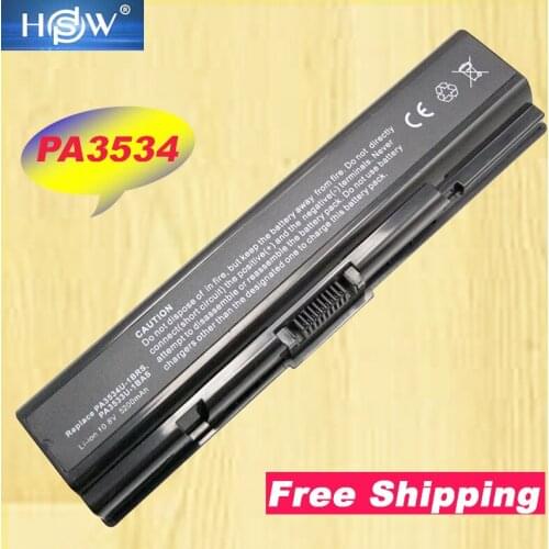 HSW laptop Battery For Toshiba PA3534 battery for laptop A200 A205 A210 A215 A300 L300 L450D L500 L505 L555 M200 laptop battery