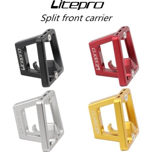 Aluminum alloy front carrier rack package mounting bracket for brompton bike lightweight carrier anodized