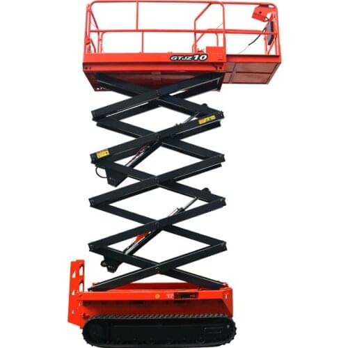 Qiyun 4m Working Height Tracked Crawler Automatic Man Electric Hydraulic Scissor Lift for Rough Terrain Use OEM ODM