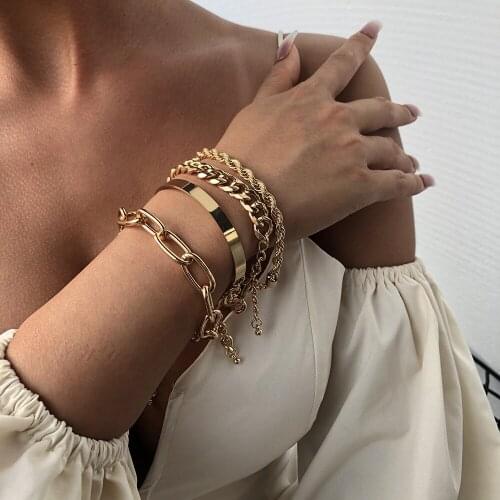 Bracelet for Women New Style Hyperbole Thick Chain Bracelet Trendy Exquisite Bangle Bracelet Jewelry Women Accessories