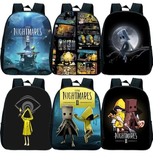 Baby Boys Girls Little Nightmares2 Mini Backpack Children Kindergarten Rucksack Mochila Kids Cartoon Anime Knapsack Toddler Gift