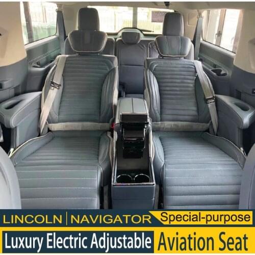Fit LINCOLN NAVIGATOR Electric Adjustable Luxury Seat for Modification SUV Aviation Seat with Central Armrest Box Business seat
