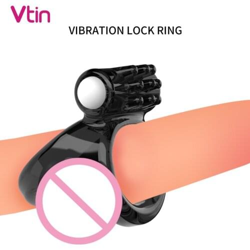 Penis Ring Vibrator Erotic Products Cock Ring Couple Lover Sex Toys for Men Time Delay Ring Soft Silicone Sexy Dual Rings