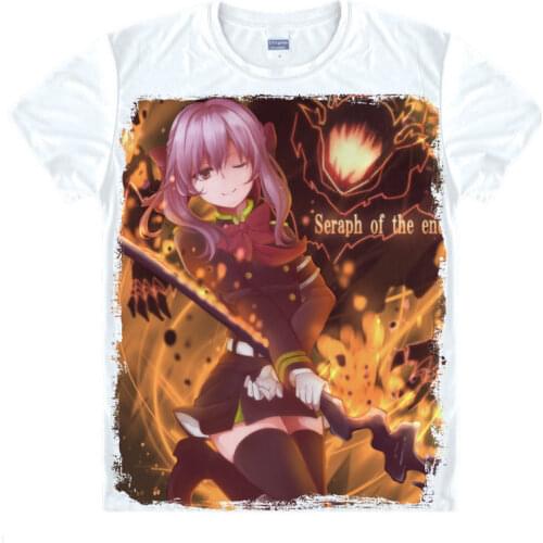 Seraph of the end T-Shirt Guren Ichinose Shirt custom t shirts Anime Cartoon Gift Kawaii Clothes printed t shirts fashion Hot A