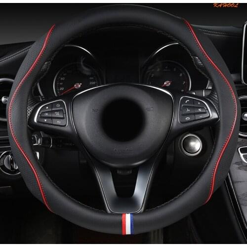 KAHOOL Leather Car Steering Wheel Cover For Hondas Civics CRV BRV Fit Jazz Accords City Freed Mobilio Stream