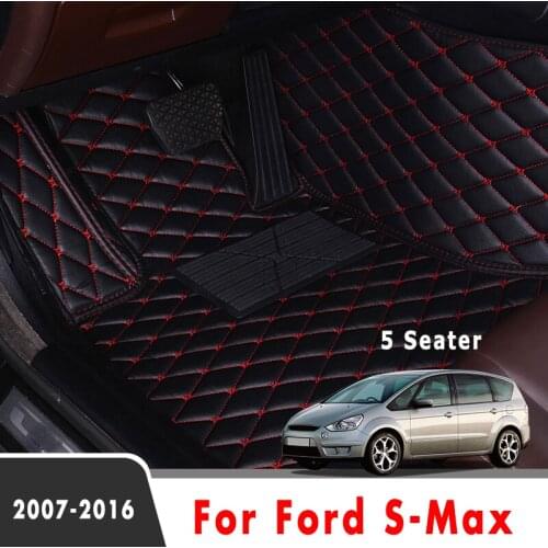 Car Floor Mats For Ford S-Max 2016 2015 2014 2013 2012 2011 2010 2009 2008 2007 (5 Seater) Carpet Custom Interior Accessories