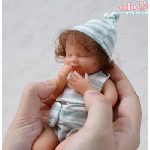 ADFO Unpainted Lifelike Bebe Reborn Dolls 12 inch Soft Full Silicone Washable Newborn Mini DIY Blank Doll lol Xmas Gifts For kid