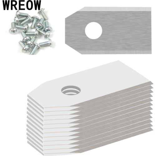 9/18/30/45pc Lawnmower Blade Lawn Mower Replacement Blade For Garden Automower Grass Trimmer 0.75mm Silver Replacement Blade
