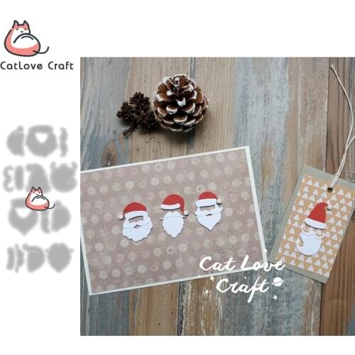Catlove Christmas Santa Claus Metal Cutting Dies Scrapbooking Stencil Die Cuts Card Making DIY Craft Embossing New Dies For 2021