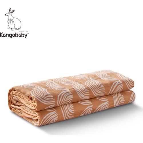 Kangobaby 4 layers 100% Cotton Multi-functional Newborn Baby Bath Towel Reusable Washable Swaddle Blanket