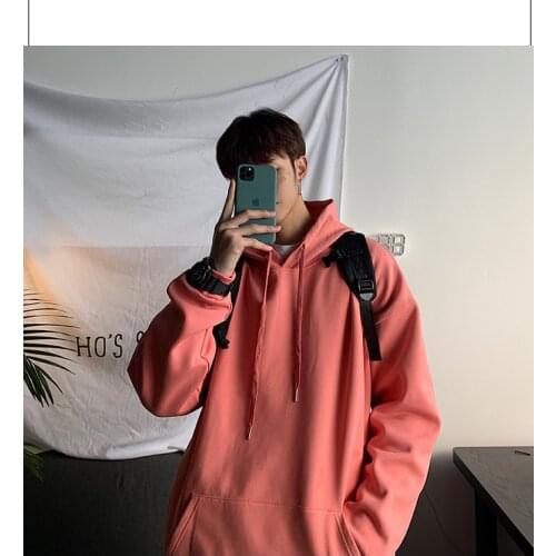 Male Collage 8 Colors Sweatshirt 5Xl Mens Solid Harajuku Spring Hoodies Men 2021 Fashion Korean Hooded Sweatshirt