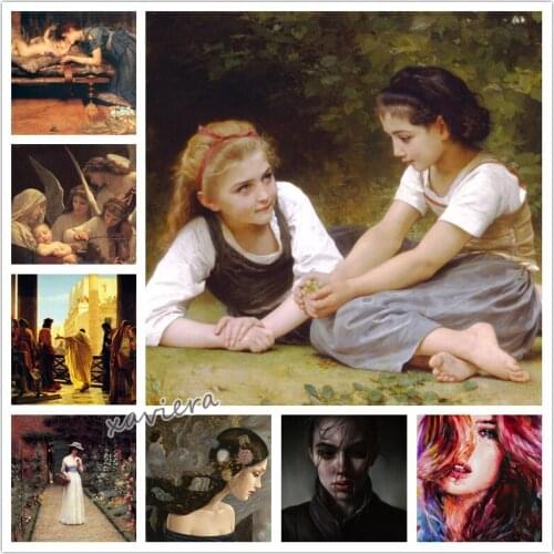 Xaviera Beautiful Girl Diamond Painting Palace Queen Embroidery Kit 5D DIY Rhinestone Cross Stitch Home Decoration Living Room