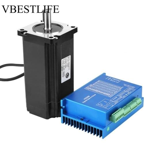 HSS86 Speed Stepper Drive Set Hybrid Servo Driver + NEMA34 Closed-Loop High Speed Stepper Servo Motor 12N.M 0~3000RPM