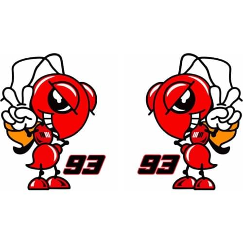 Beautiful Creative Marc Marquez Hormiga Car Stickers Waterproof Sunscreen Bumper Boot Decals Car Styling PVC 13cm*10.2cm