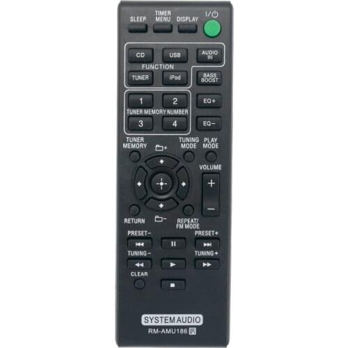 New RM-AMU186 Replaced Remote Control fit for Sony Music System MHC-EC719iP MHC-EC919iP