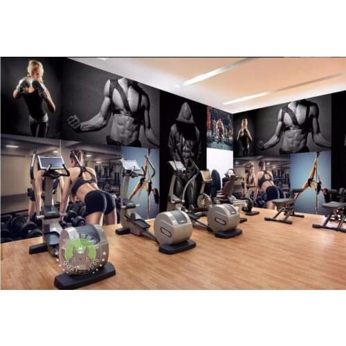 Custom photo mural 3d room wallpaper Sexy beautiful girl in gym background wall home decor 3d wall murals wallpaper for walls 3d