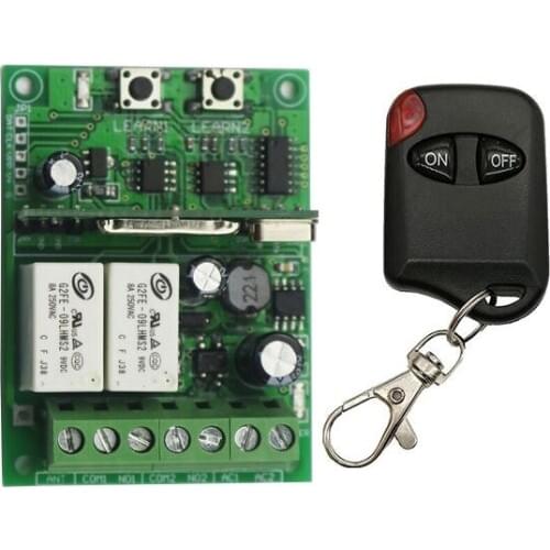 NEW DC12V 24V 36V 48V 2CH 10A Radio Controller RF Wireless Push Remote Control Switch 315 MHZ 433 MHZ teleswitch