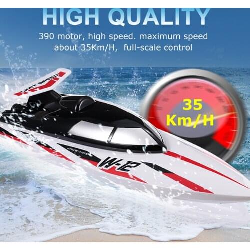 RC Boat Fast Remote Control High Speed Racing Ship Toy with Rechargeable Battery Automatic Righting Function Kids Gift FPing