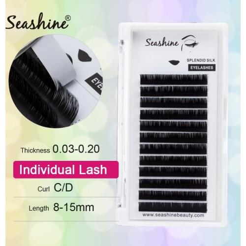 Seashine Russian Volume Lash Extensions L Curl 0.03mm Eyelashes Extensions Individual Lashes Extension Classic 1D Eyelashes