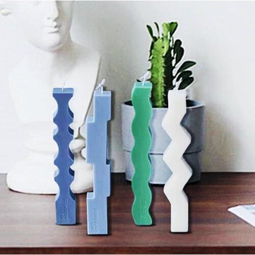 DIY Long Shaped Candle Silicone Mold Simple European Candle Silicone Mold Candle Dinner Long Brush Holder Candle Making Mold