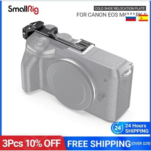 SmallRig Vlogging Shoe Mount Relocation Plate for Canon For EOS M6 Mark II Quick Release Cold Shoe Plate -2627