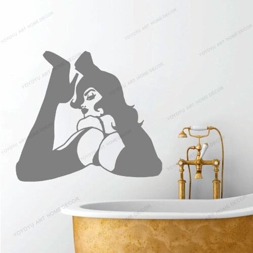 Modern Sexy Lady Pose Art Sexy Woman Wall Decals Naked Vinyl Wall Sticker Bedroom Decor Vinyl Waterproof Wallpaper CX1251