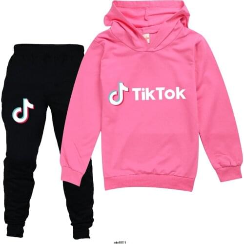 Tik Tok Kids Hoodies Tracksuit Autumn boy Clothing Sets Spiderman Cartoon Children Boy Girl Clothes Hooded Pants Suits