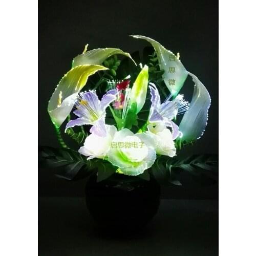 Wedding decoration led flower lights Novelty artistic optical fiber flower used for Christmas New Year party Shop Decoration