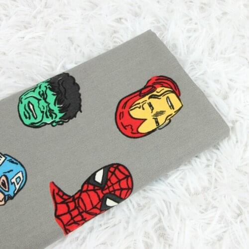 Person Print Fabric for Handmade DIY Garment Dress Pajamas Cloth Half Meter Twill Chemical Cartoon Fabric Other Fabric