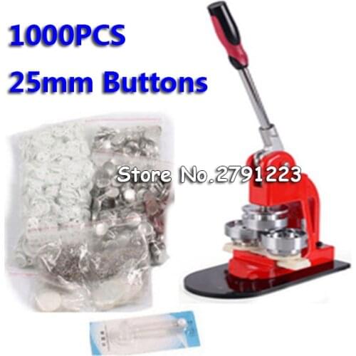 Button Maker Main button badge making machine including 1-1/2" 25mm mould+1000 Plastic Badge Buttons Material+plastic Circl